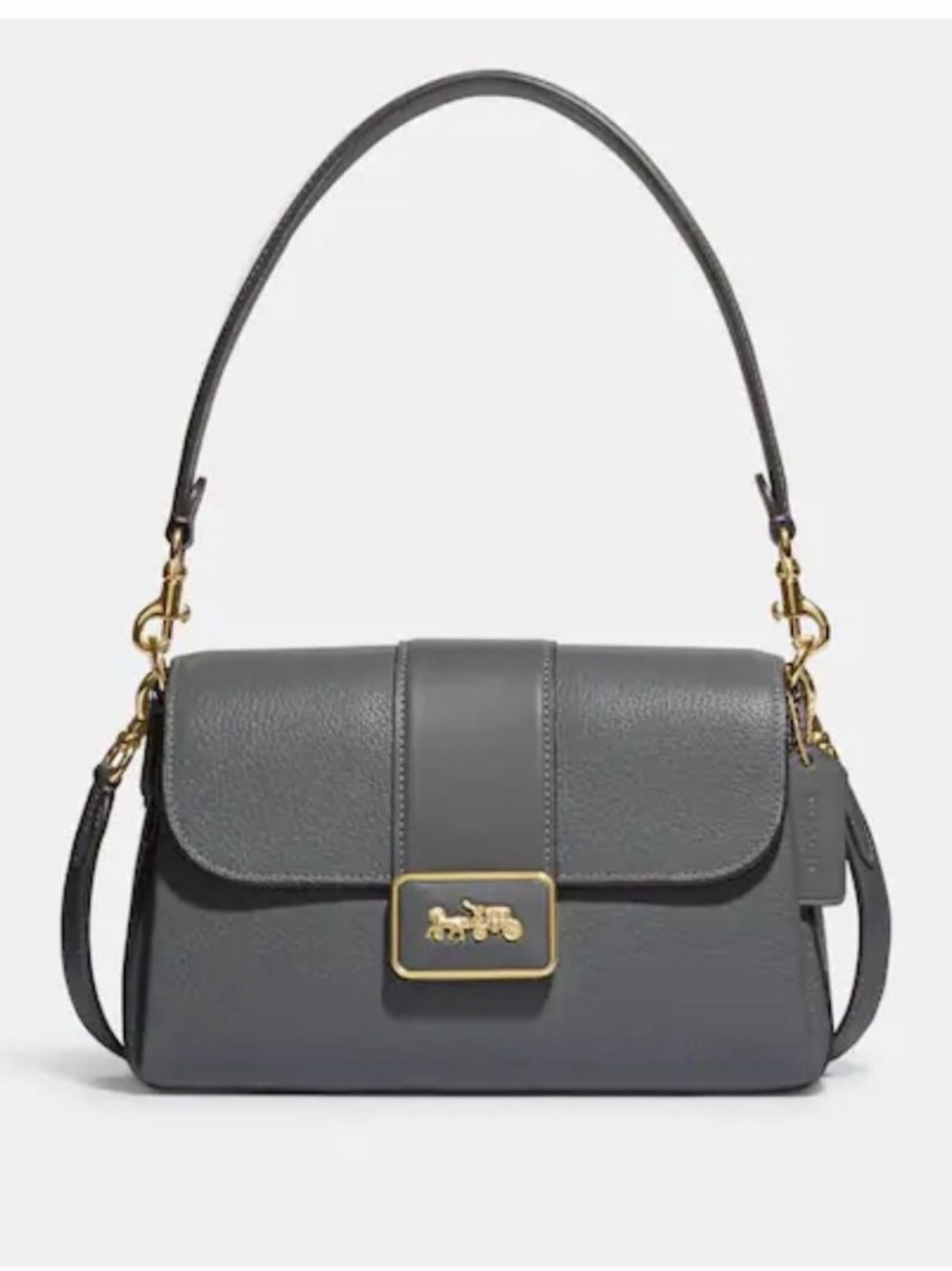 Coach Gray Women's Crossbody Bag with Gold Hardware